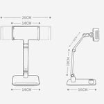 "16" Portable Display Stand Screen – Ultra-Slim, Full HD, Adjustable Stand
