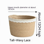 Eco-Friendly Jute Storage Basket for Cosmetics & Home Decor