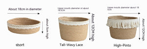 Eco-Friendly Jute Storage Basket for Cosmetics & Home Decor