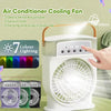 Portable USB Misting Air Cooler Fan – 5‑Spray Adjustable, 600 mL Tank & 7‑Color