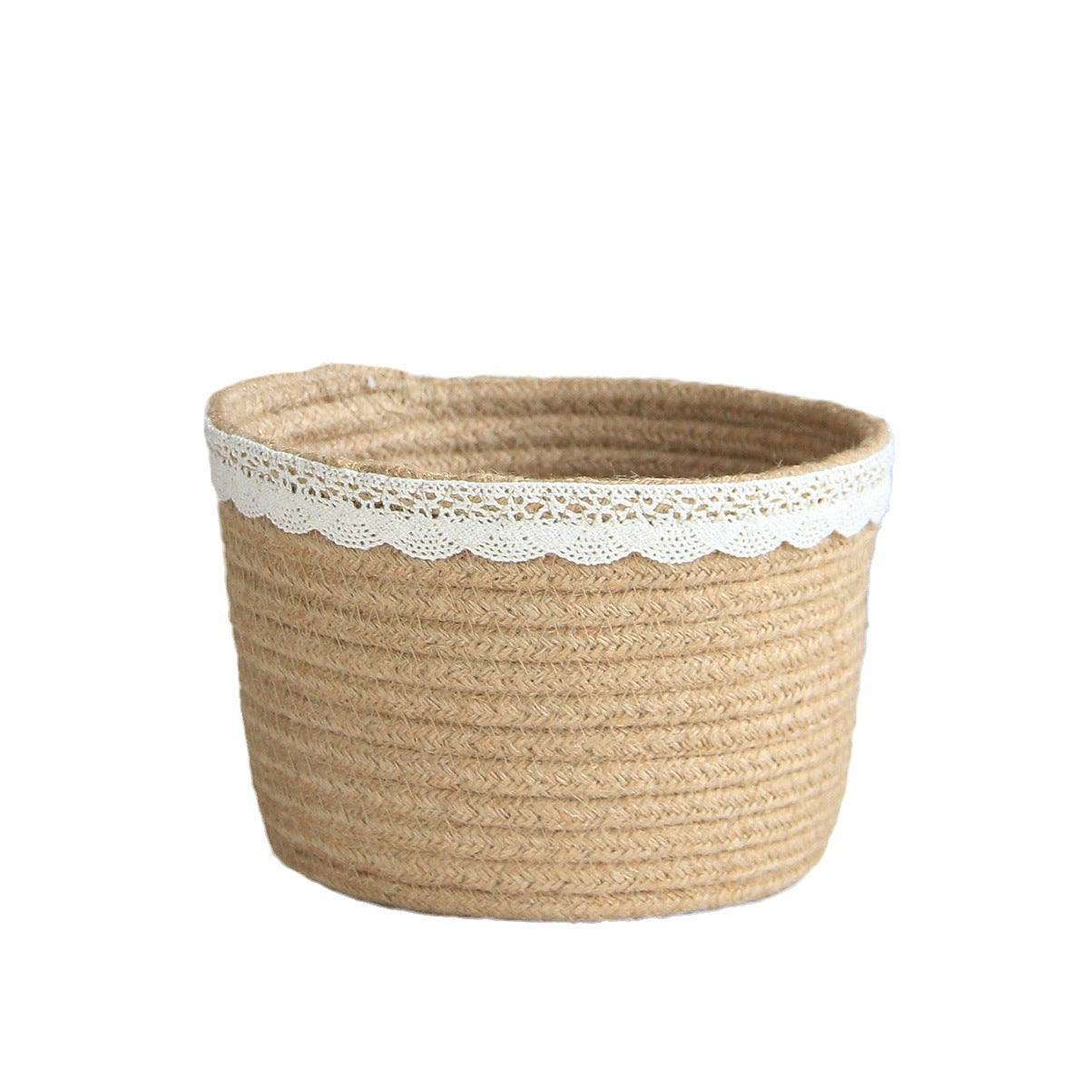 Eco-Friendly Jute Storage Basket for Cosmetics & Home Decor