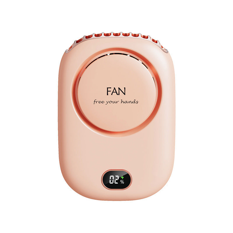 Lazy Bladeless Neck Fan – USB Rechargeable, Digital Display & Silent 360°