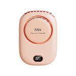 Lazy Bladeless Neck Fan – USB Rechargeable, Digital Display & Silent 360°