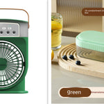 Portable USB Misting Air Cooler Fan – 5‑Spray Adjustable, 600 mL Tank & 7‑Color