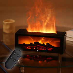 Fireplace Simulation Flame Aromatherapy Diffuser & Humidifier – 3D Flame Effect, 150 ml