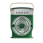 Portable USB Misting Air Cooler Fan – 5‑Spray Adjustable, 600 mL Tank & 7‑Color