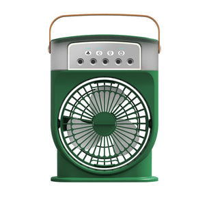Portable USB Misting Air Cooler Fan – 5‑Spray Adjustable, 600 mL Tank & 7‑Color