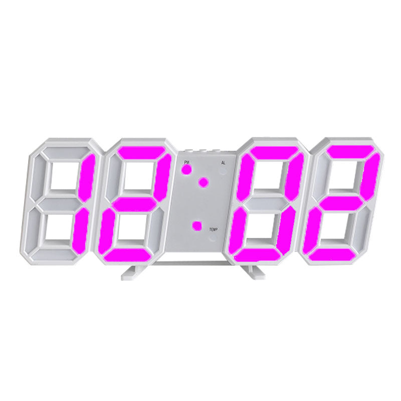 Large LED Digital Wall Clock – Time, Date, Temp Display, Alarm