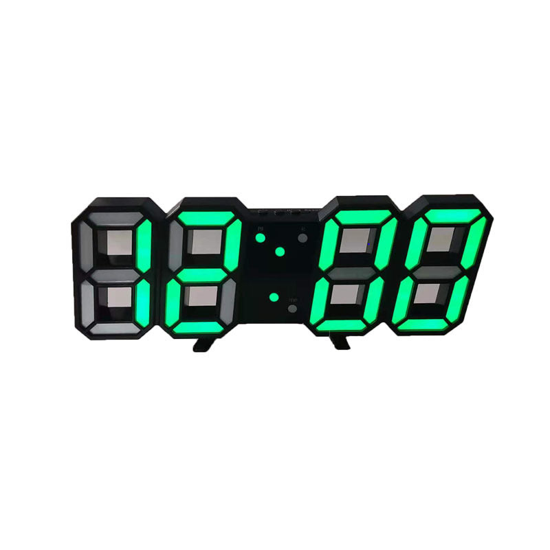 Large LED Digital Wall Clock – Time, Date, Temp Display, Alarm