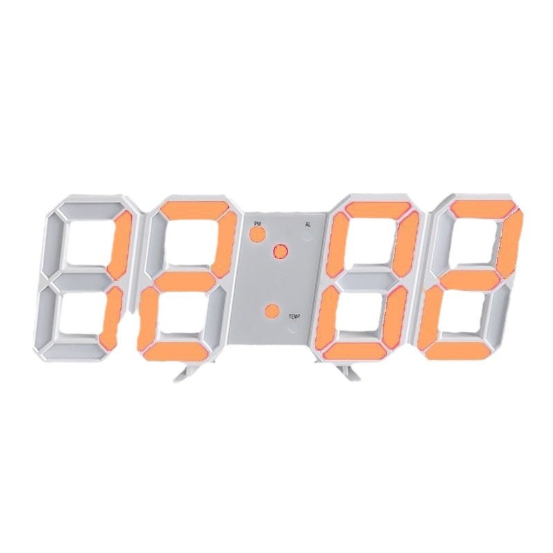 Large LED Digital Wall Clock – Time, Date, Temp Display, Alarm
