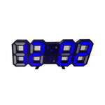 Large LED Digital Wall Clock – Time, Date, Temp Display, Alarm