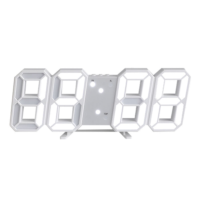 Large LED Digital Wall Clock – Time, Date, Temp Display, Alarm