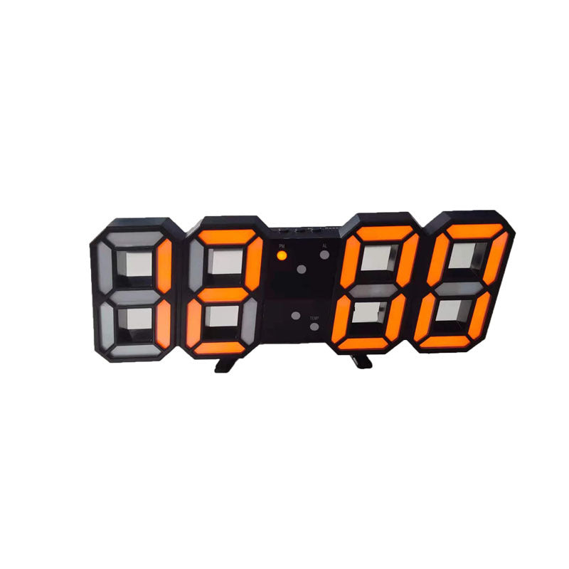 Large LED Digital Wall Clock – Time, Date, Temp Display, Alarm