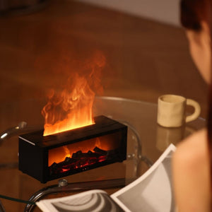 Fireplace Simulation Flame Aromatherapy Diffuser & Humidifier – 3D Flame Effect, 150 ml