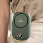 Lazy Bladeless Neck Fan – USB Rechargeable, Digital Display & Silent 360°