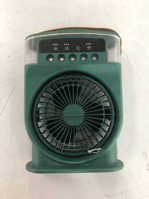 Portable USB Misting Air Cooler Fan – 5‑Spray Adjustable, 600 mL Tank & 7‑Color