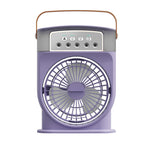 Portable USB Misting Air Cooler Fan – 5‑Spray Adjustable, 600 mL Tank & 7‑Color