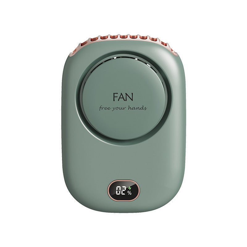 Lazy Bladeless Neck Fan – USB Rechargeable, Digital Display & Silent 360°