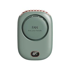 Lazy Bladeless Neck Fan – USB Rechargeable, Digital Display & Silent 360°