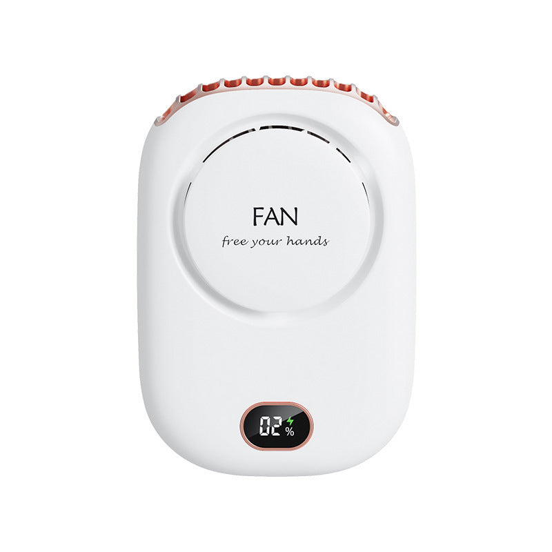 Lazy Bladeless Neck Fan – USB Rechargeable, Digital Display & Silent 360°