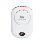 Lazy Bladeless Neck Fan – USB Rechargeable, Digital Display & Silent 360°