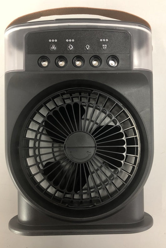 Portable USB Misting Air Cooler Fan – 5‑Spray Adjustable, 600 mL Tank & 7‑Color